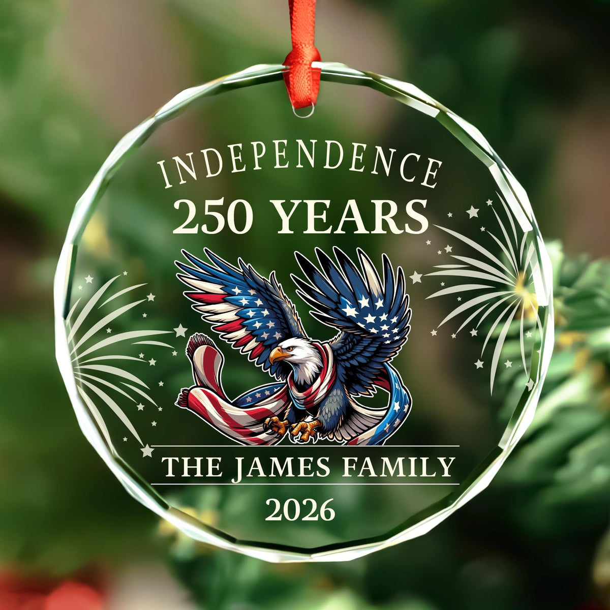 America 250 anniversary ornament 1776-2026