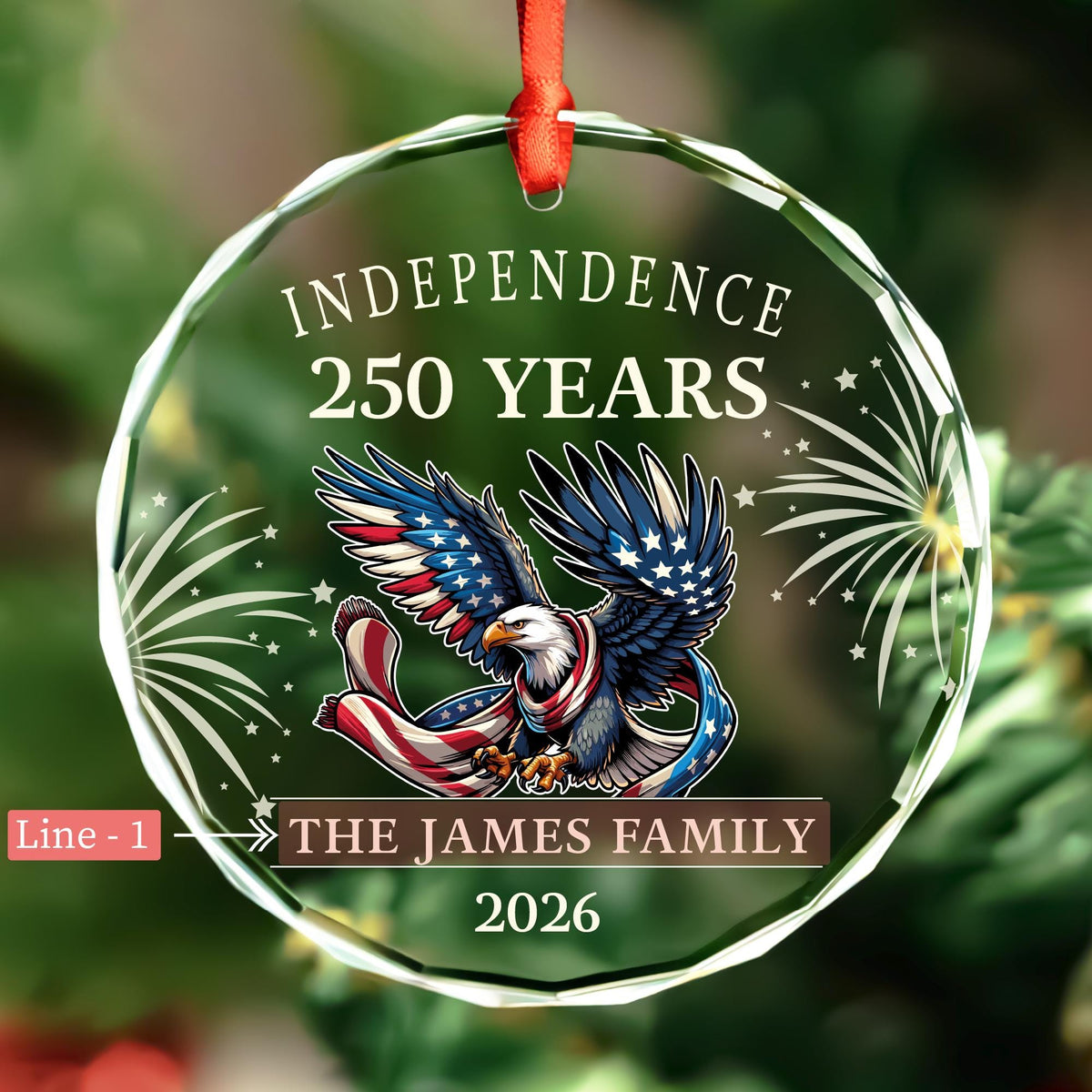 Patriotic Liberty Bell Christmas ornament