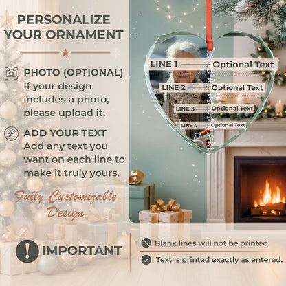 Loss of loved one custom photo ornament