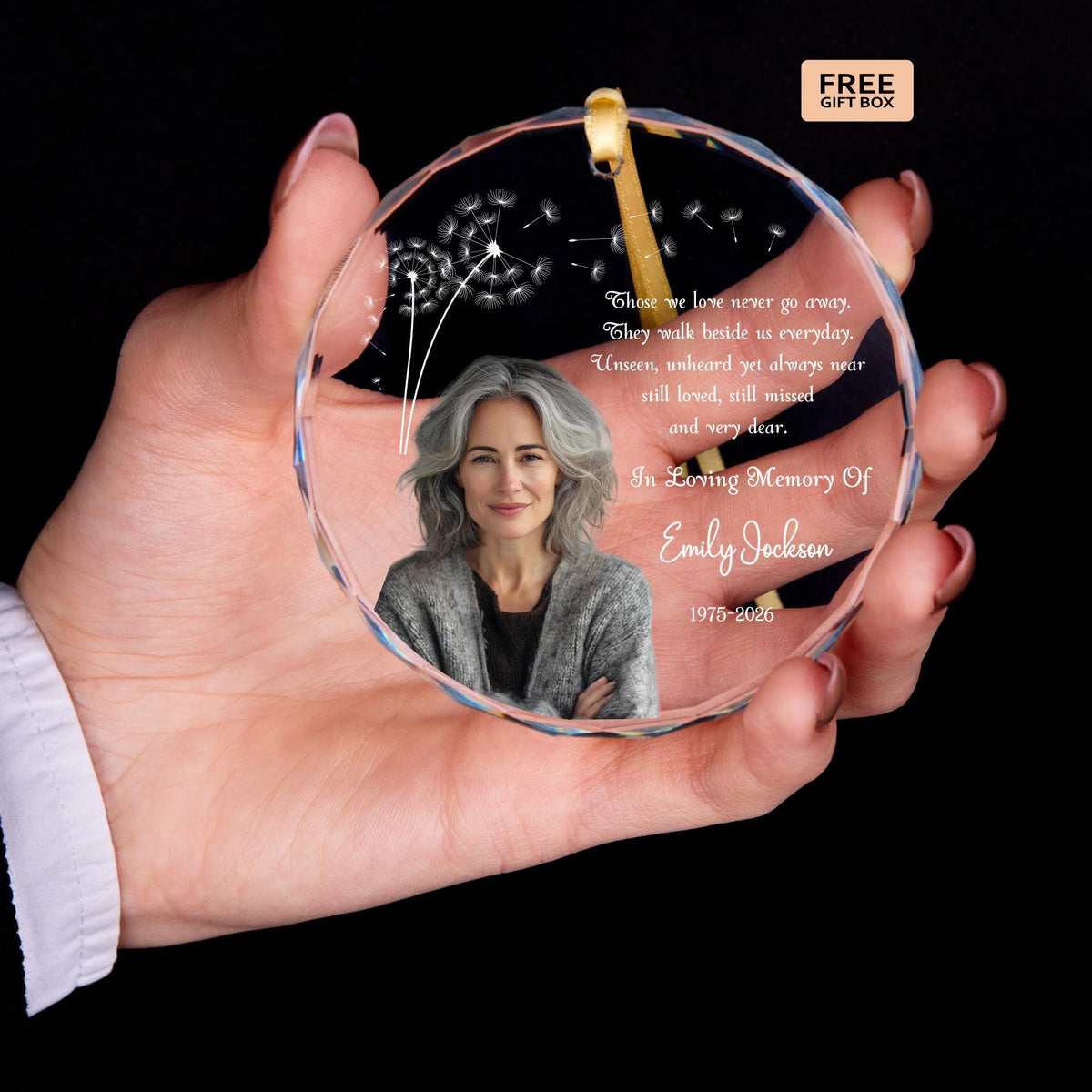Sympathy gift custom photo ornament