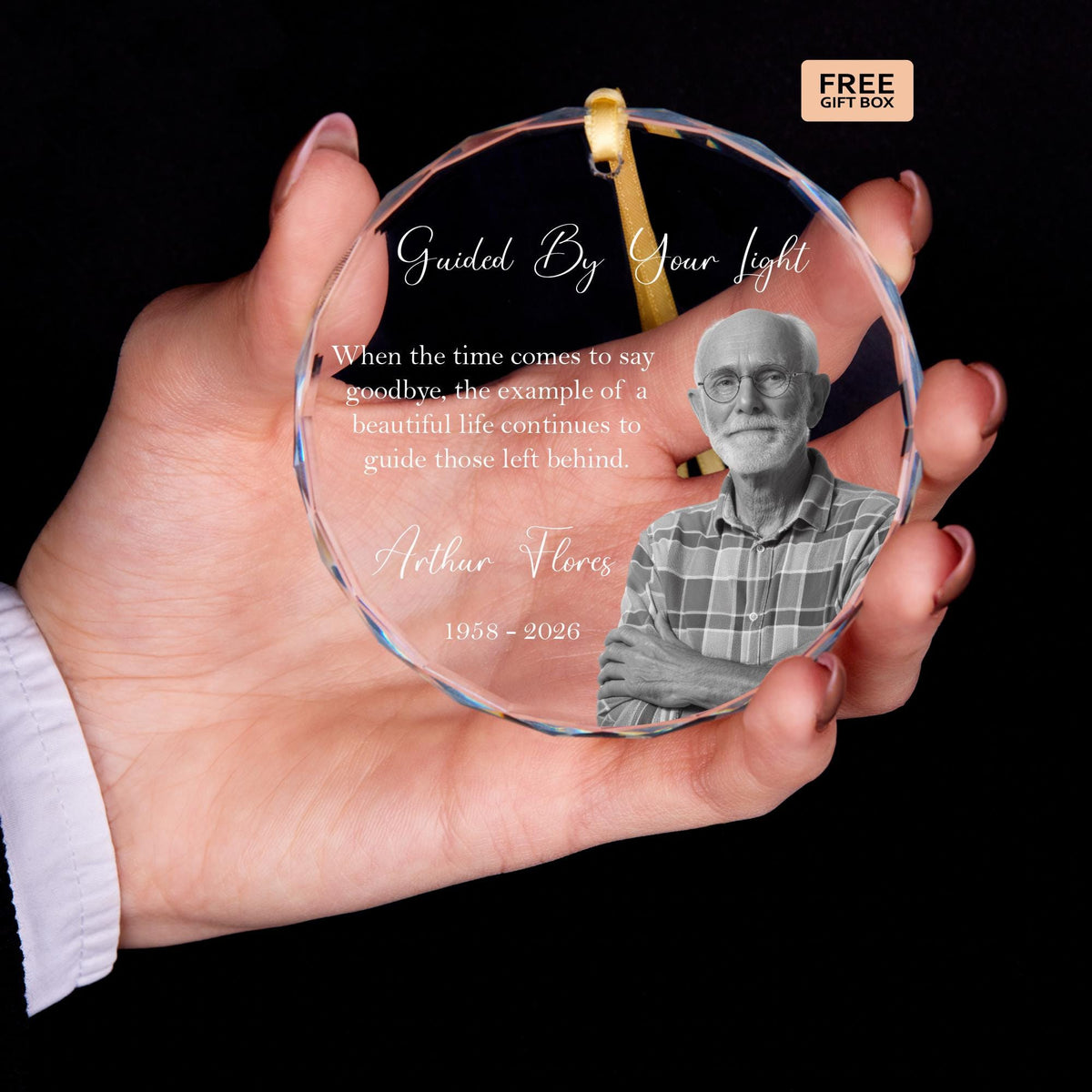 Bereavement gift custom portrait ornament