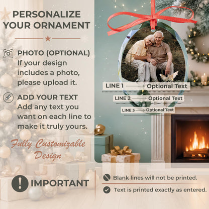 Loss of grandparents custom photo ornament