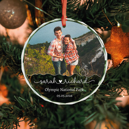 First trip together keepsake glass Christmas ornament