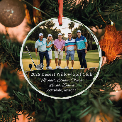 Golf photo Christmas ornament for golfers