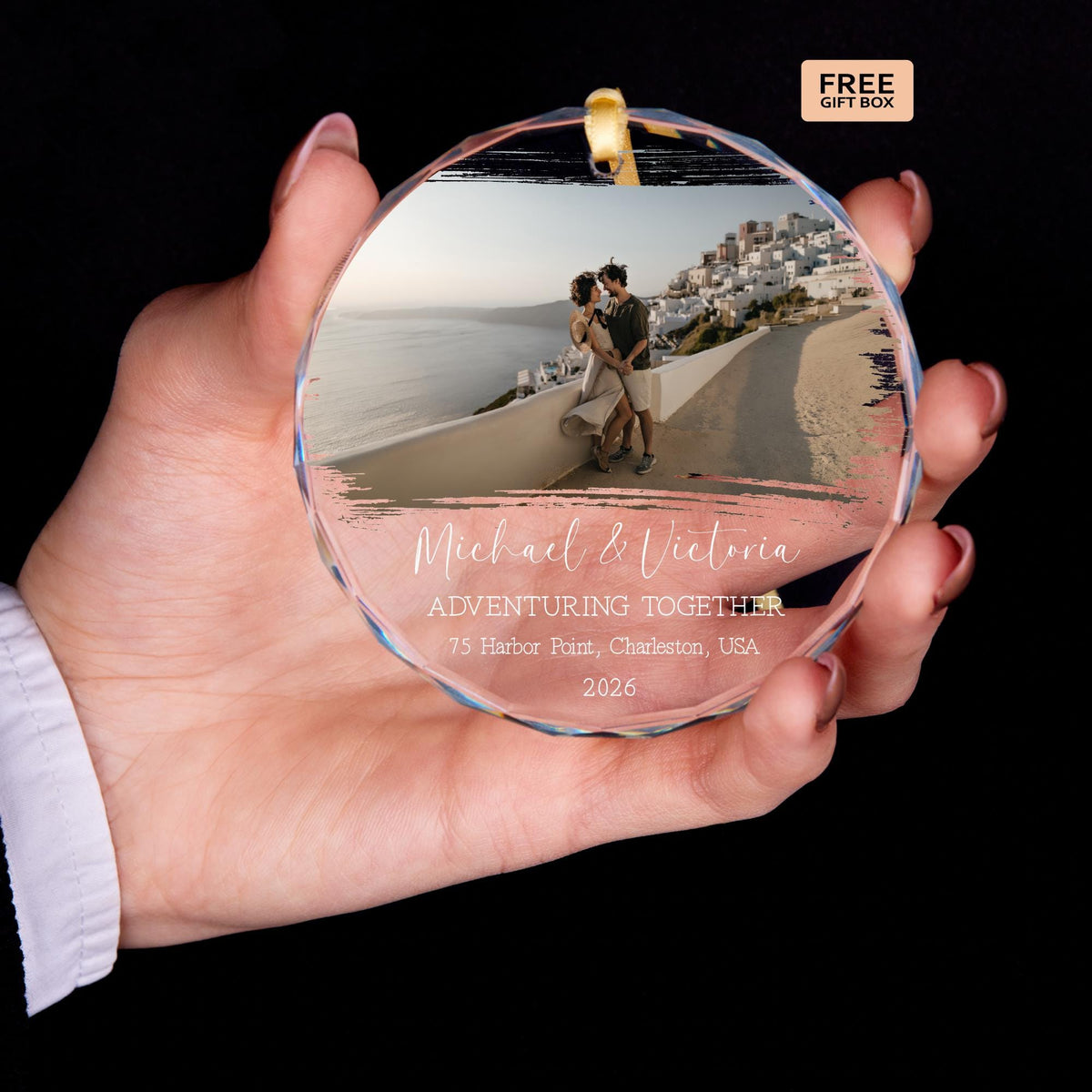 Travel keepsake photo ornament