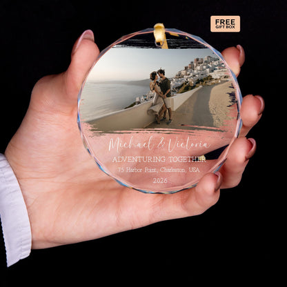 Travel keepsake photo ornament