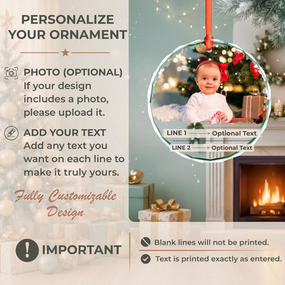 Yearly kids ornament glass gift