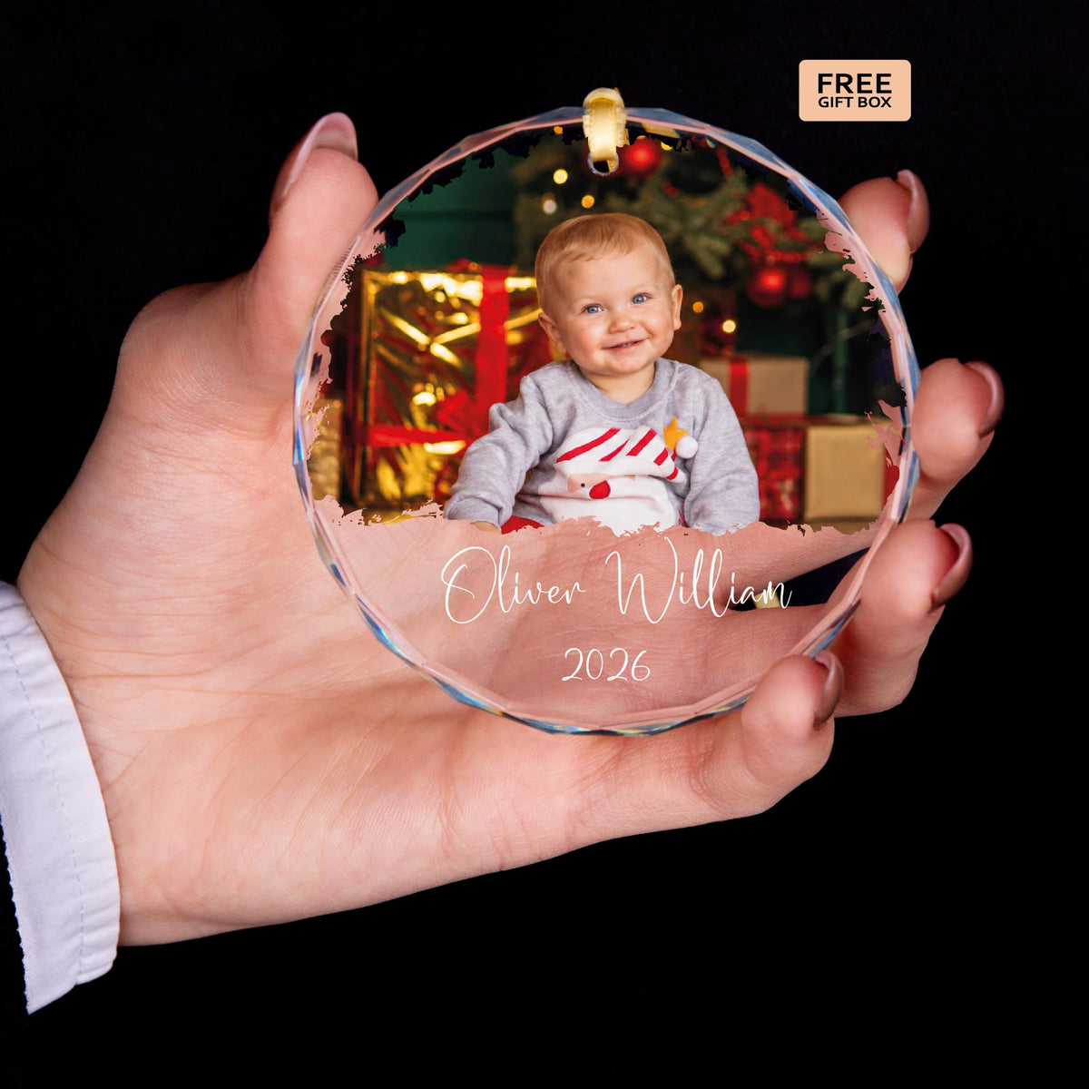 Child picture keepsake ornament
