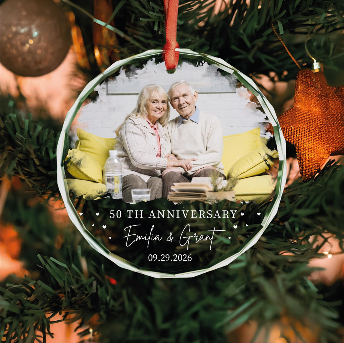 40th wedding anniversary photo keepsake ornament