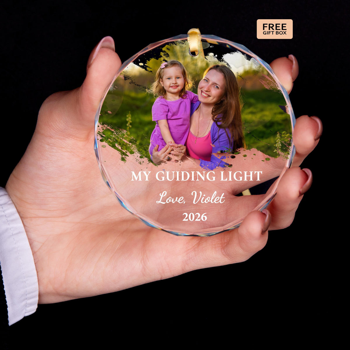 Memorial gift custom photo ornament for a loved one