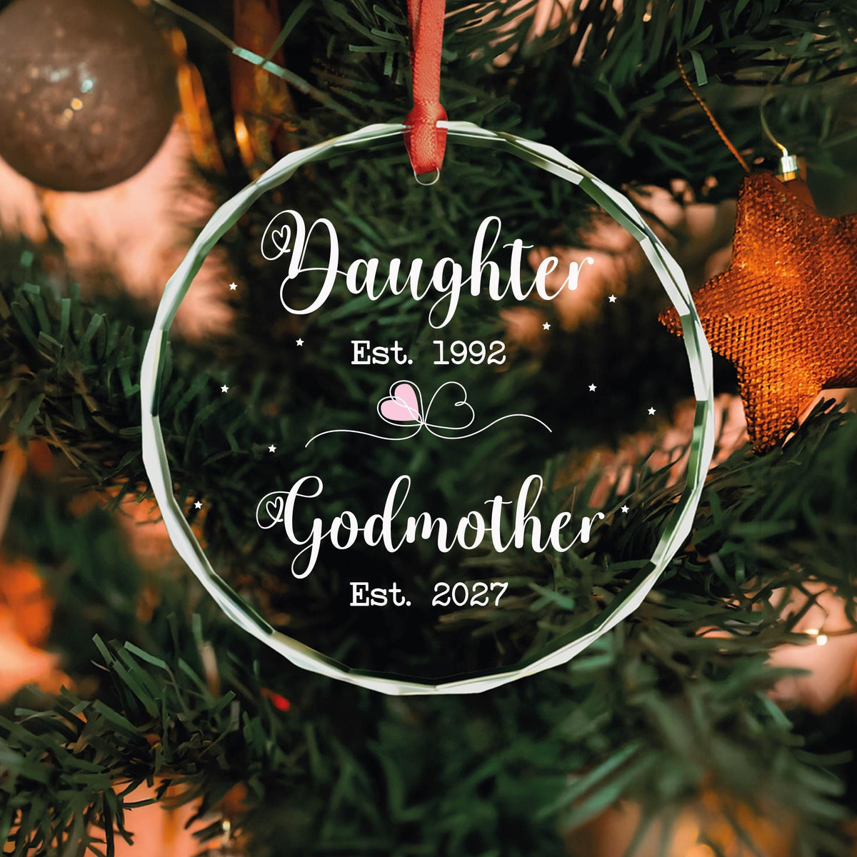 New aunt baby announcement Christmas ornament