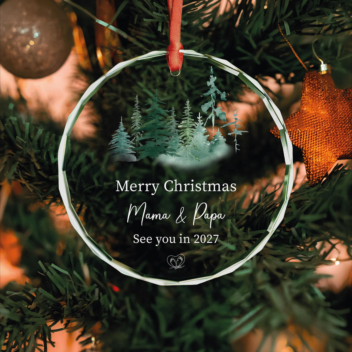 Grandparents-to-be Christmas ornament