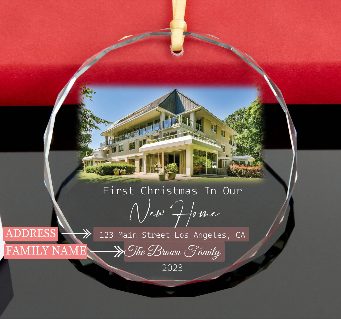 Personalized New Home Photo Ornament • Realtor Client Gift