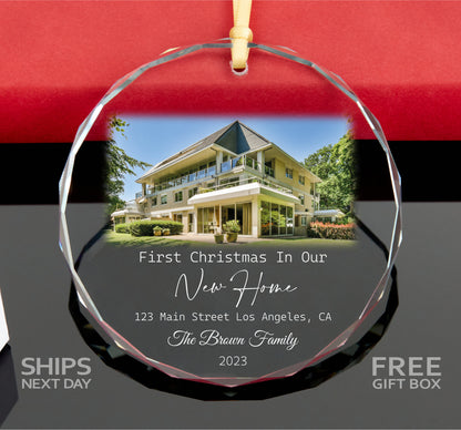 Personalized New Home Photo Ornament • Realtor Client Gift